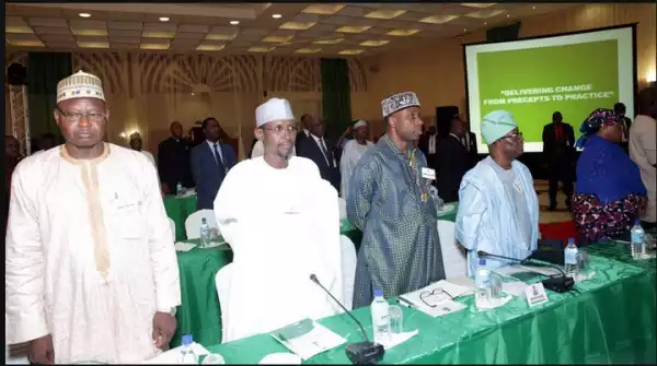 Photos Of Amaechi, Onu, Lai Mohammed, Others At The Ministerial Retreat
